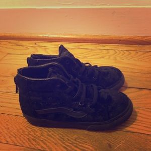 VANS black velvet sneakers